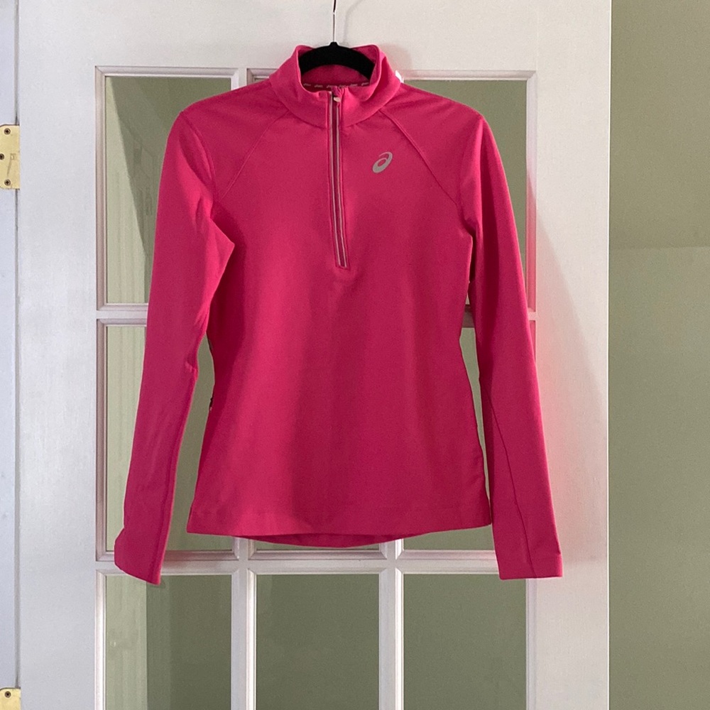 ASICS Pink 3/4 Zip Pullover Top/Jacket NWOT Size Small